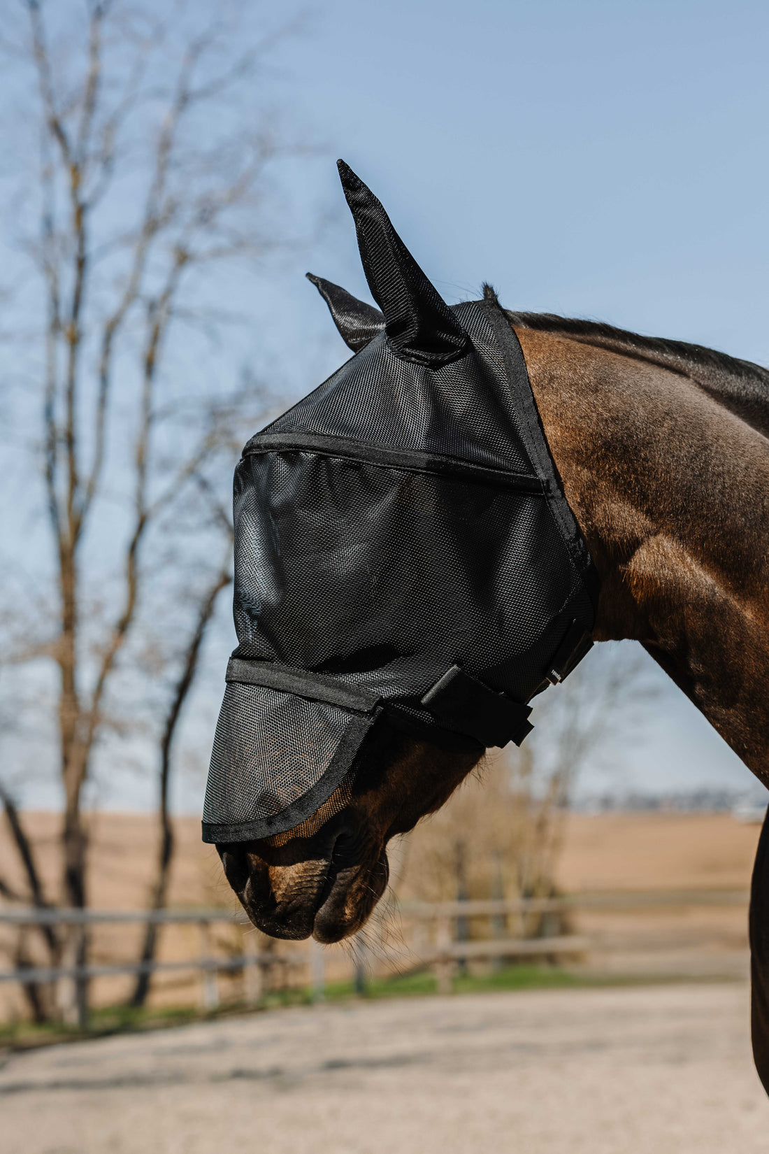 Masque anti mouches et anti UV Protec - EQUITHEME