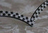 Frontal strass - Damier argent/noir