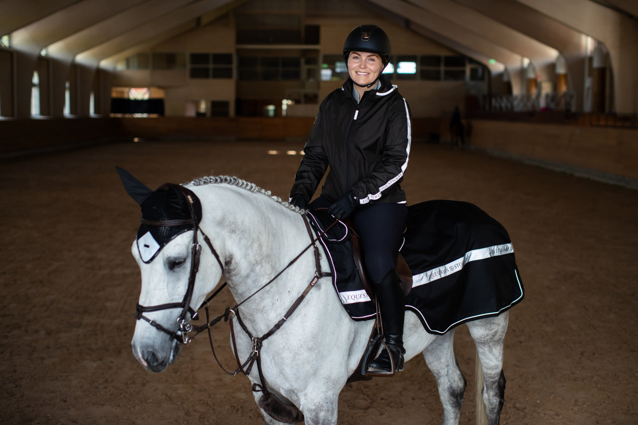 Luminous Black Rein Cover - Equestrian Stockholm