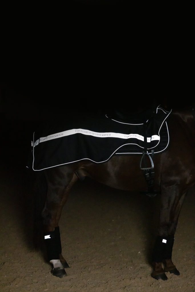 Luminous Black Rein Cover - Equestrian Stockholm