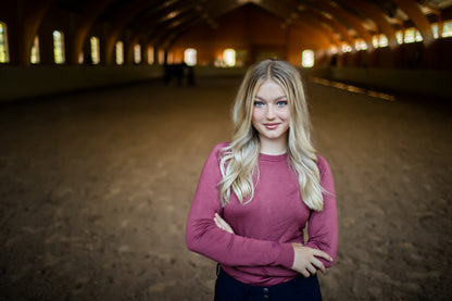 Round neck sweater Knitted Timeless Rose - Equestrian Stockholm