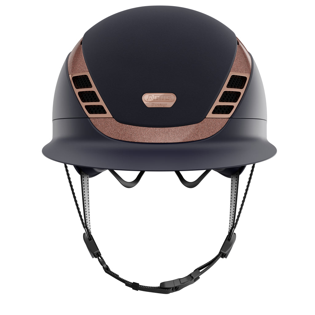 Casque AirLuxe Suprême Visière Polo Marine/Rose Gold - Abus