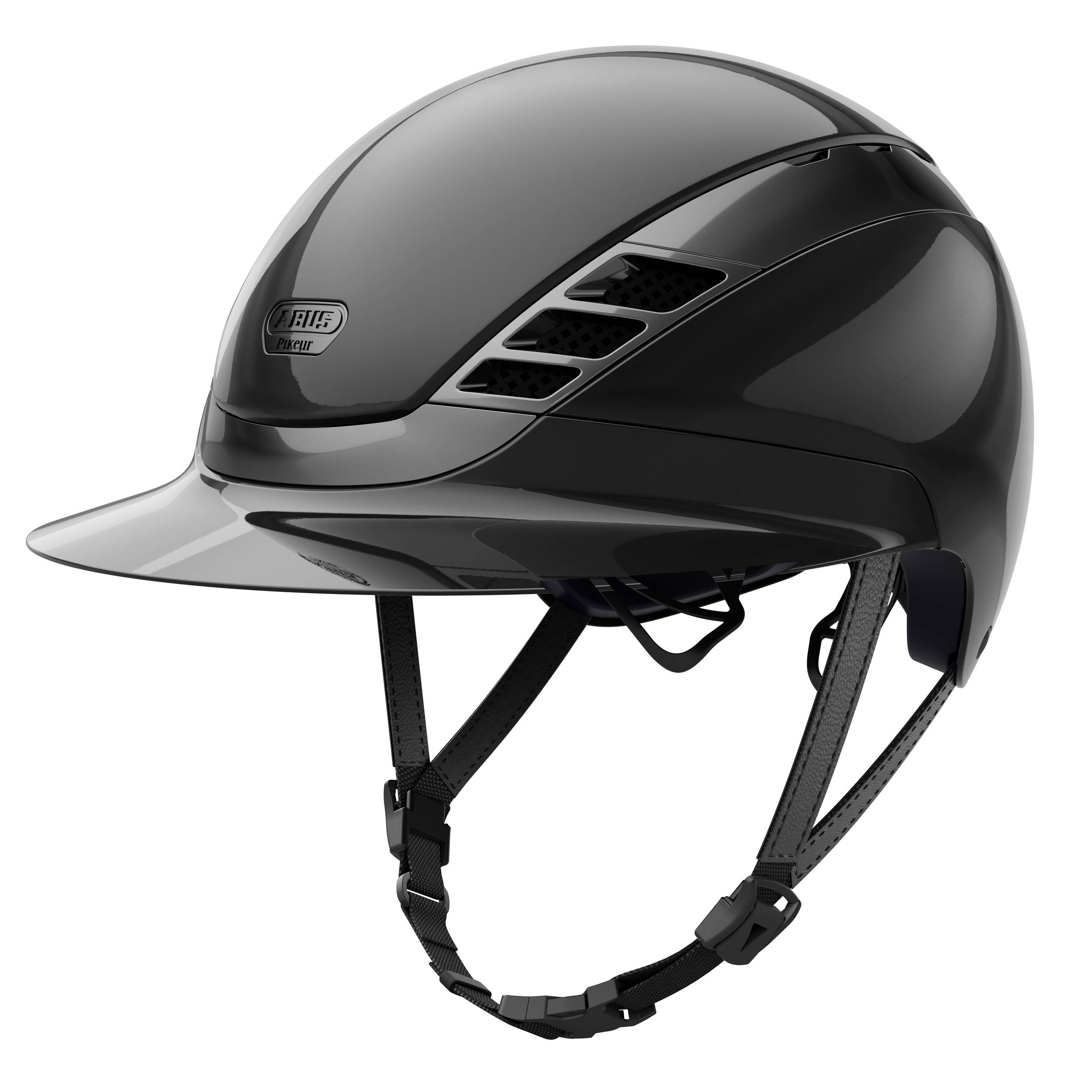 Casque AirLuxe Chrome Visière Polo Noir - Abus