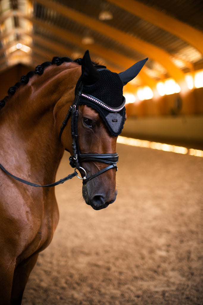 All Black Glimmer Fly Hat - Equestrian Stockholm