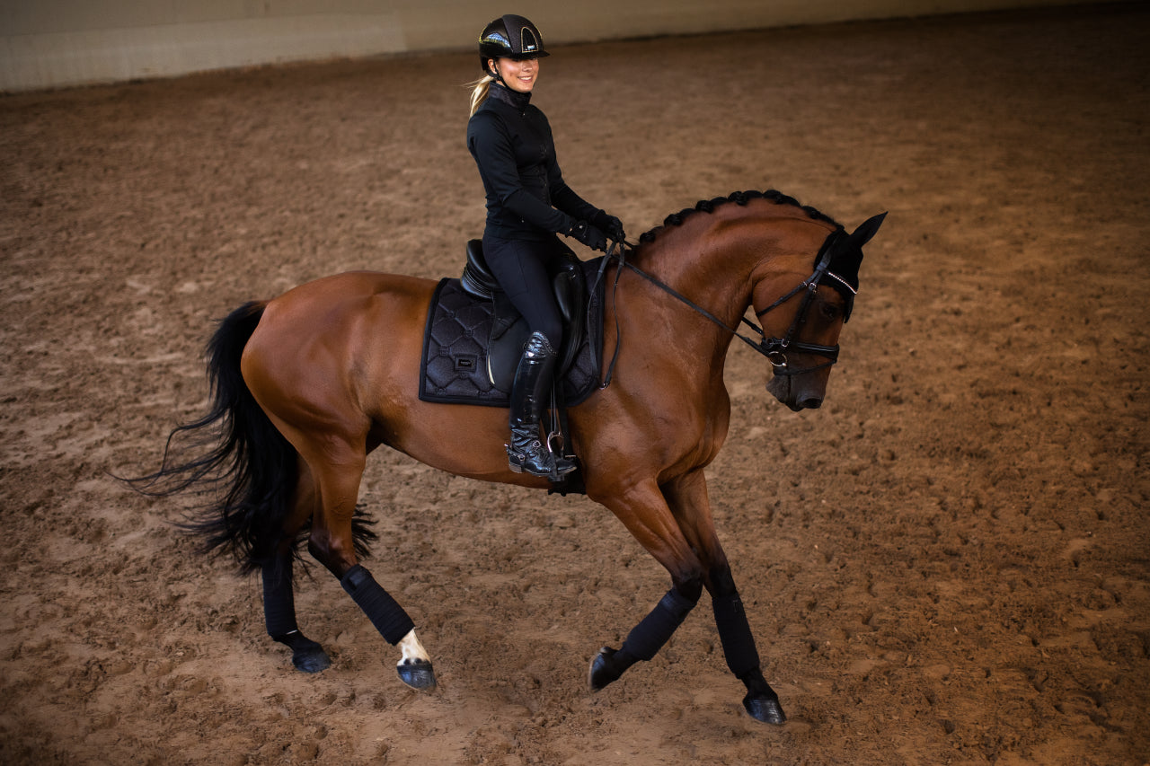 All Black Glimmer Fly Hat - Equestrian Stockholm