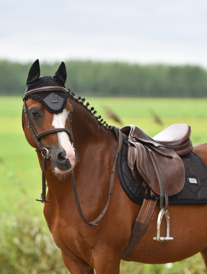 All Black Glimmer Fly Hat - Equestrian Stockholm