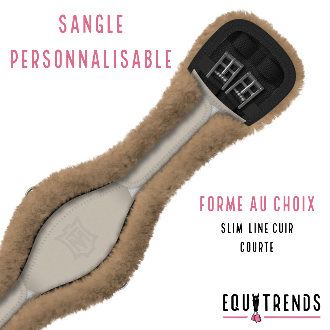 PERSONNALISABLE Sangle SLIM-LINE (cuir) courte - MATTES