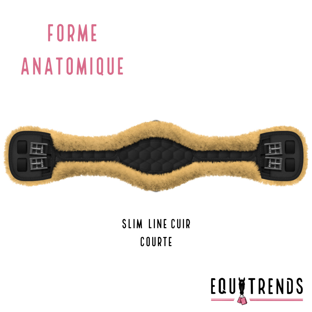 PERSONNALISABLE Sangle SLIM-LINE (cuir) courte - MATTES