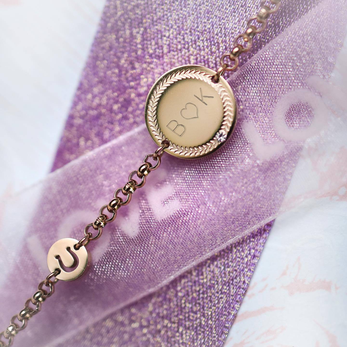 Bracelet with personalized medal - Ponytail &amp;amp; Co