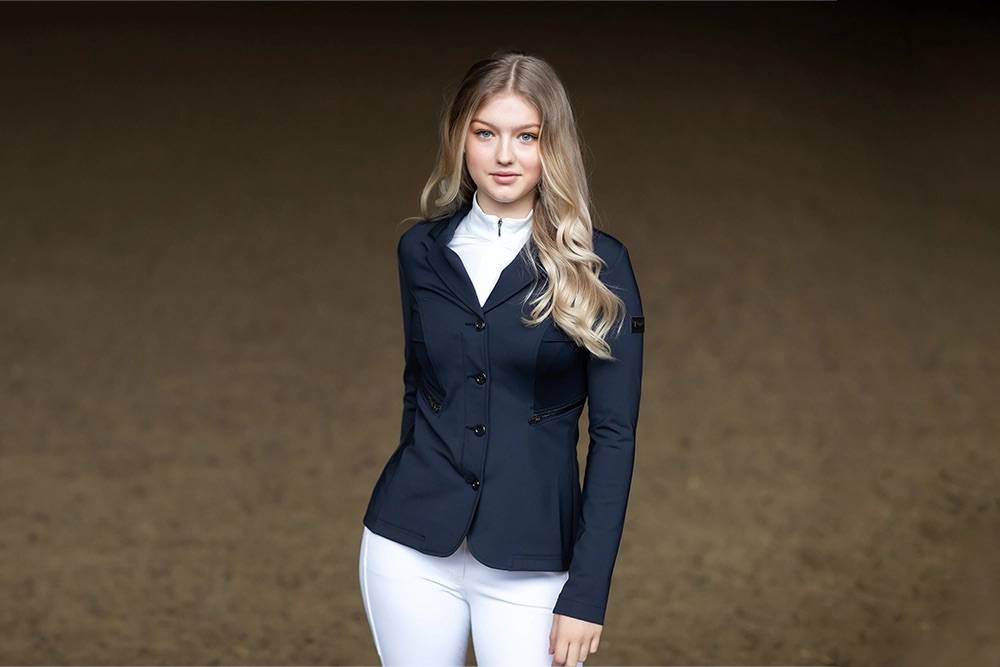 Veste de concours Navy Blue Meadow - Equestrian Stockholm