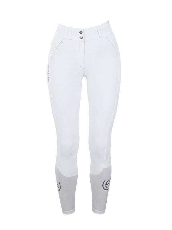 Pantalon Élite Full Grip White Blue Meadow - Equestrian Stockholm