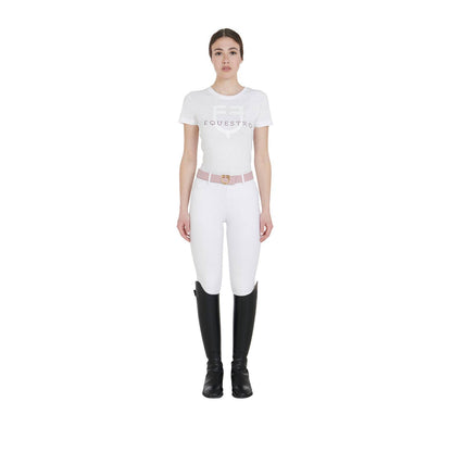 Slim fit t-shirt with sequin logo - Equestro
