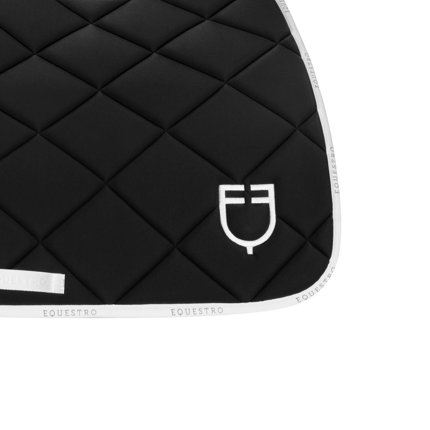 Tapis de selle technique logo noir/blanc - EQUESTRO