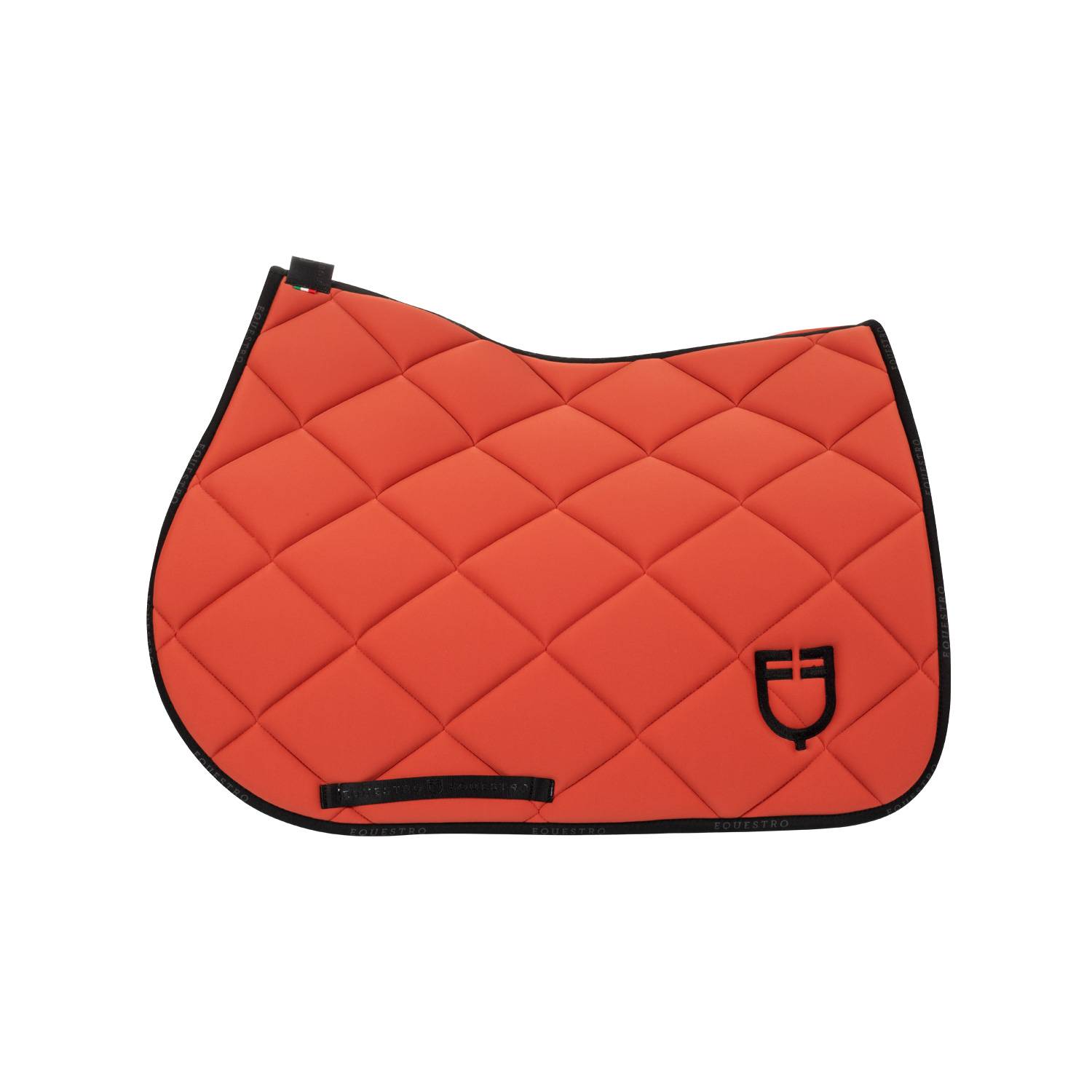 Technical saddle pad logo brick/black - EQUESTRO