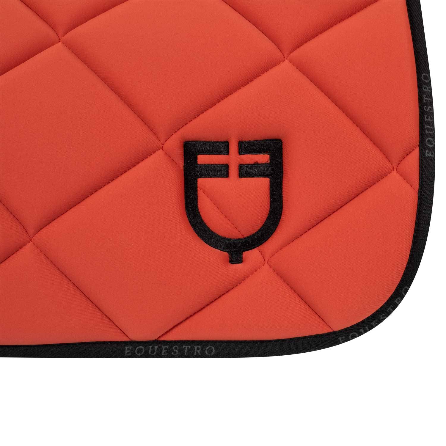 Technical saddle pad logo brick/black - EQUESTRO