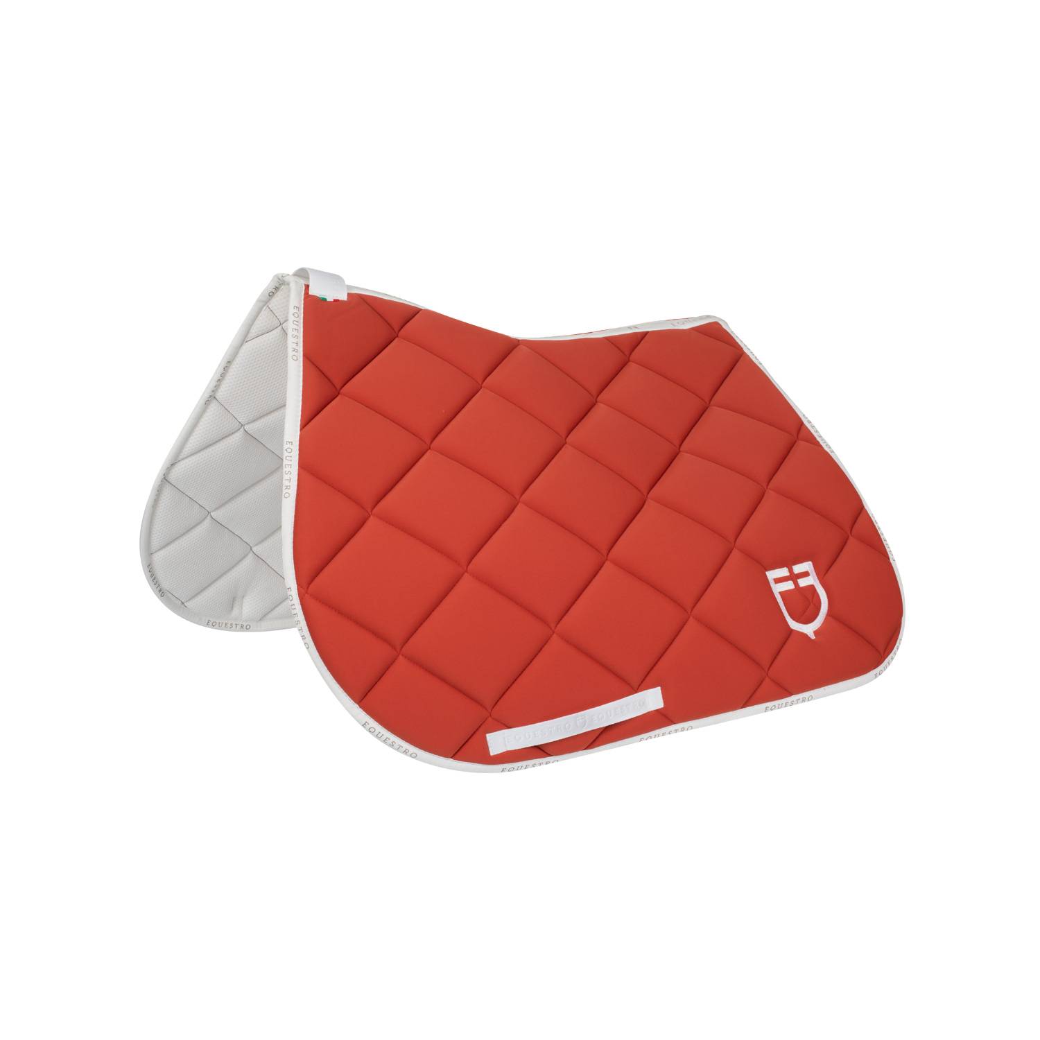 Technical saddle pad logo brick/white - EQUESTRO