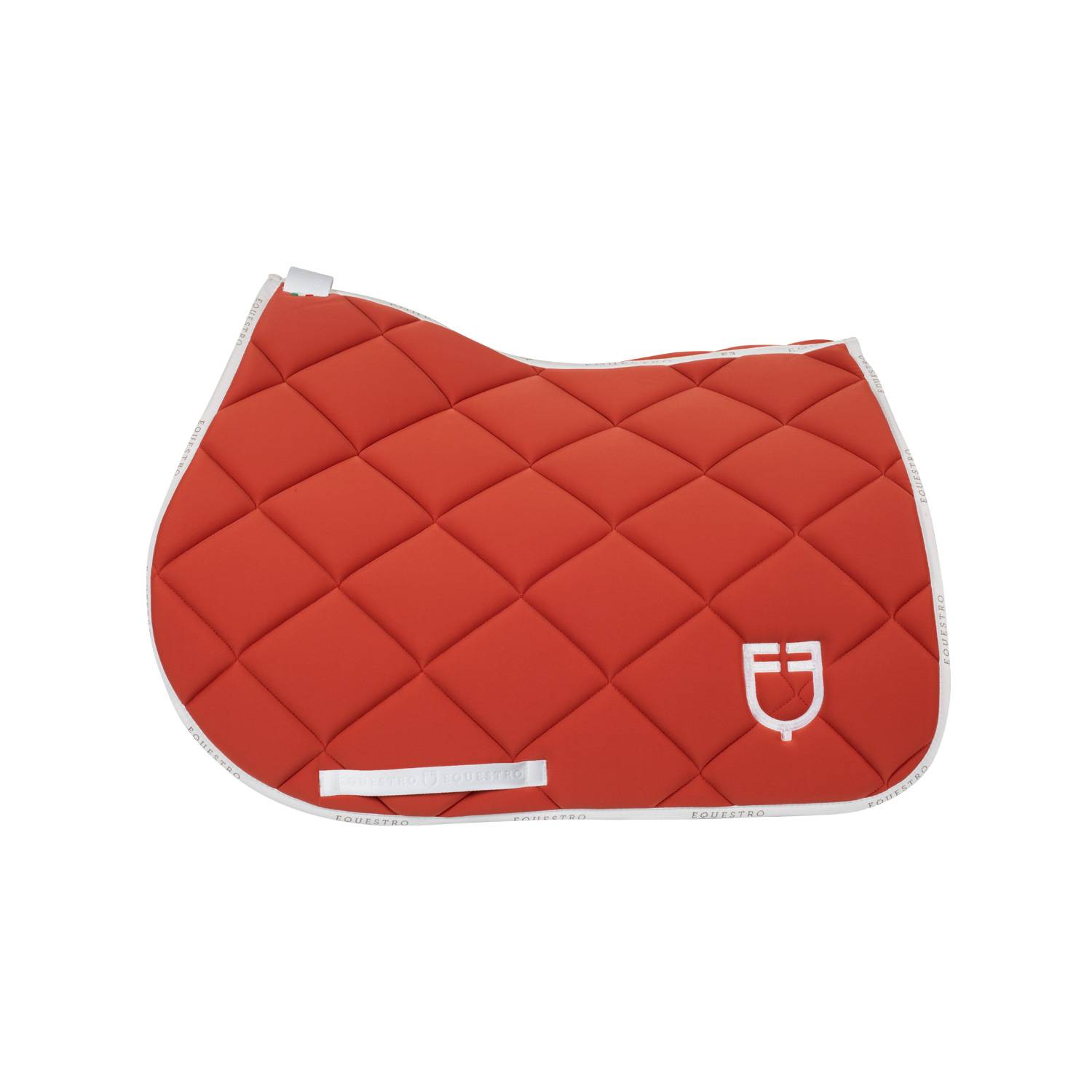 Technical saddle pad logo brick/white - EQUESTRO