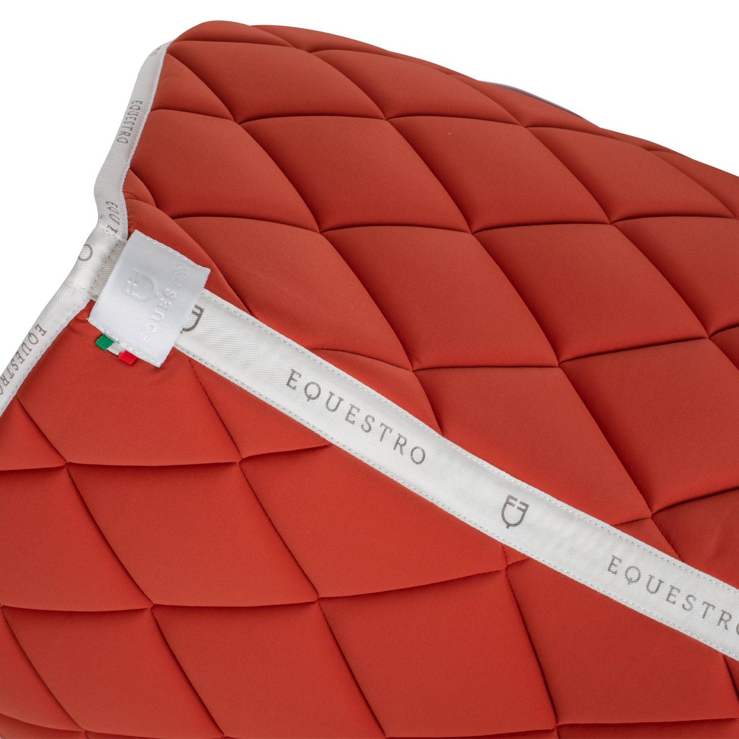 Technical saddle pad logo brick/white - EQUESTRO