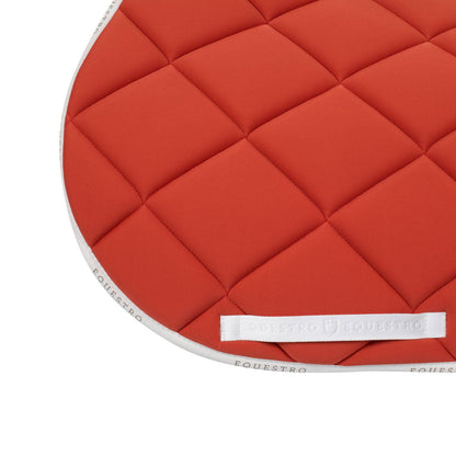 Technical saddle pad logo brick/white - EQUESTRO