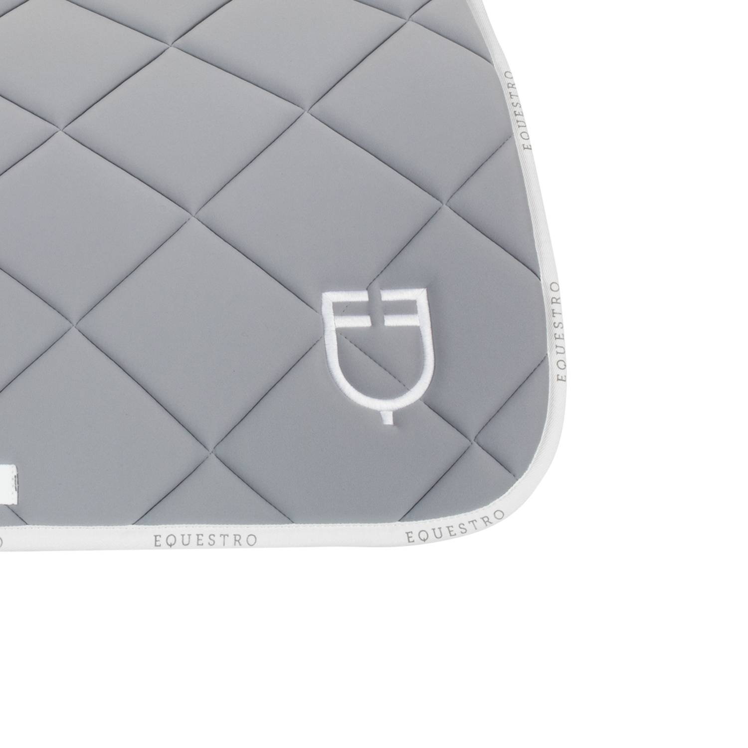 Tapis de selle technique logo gris/blanc- EQUESTRO