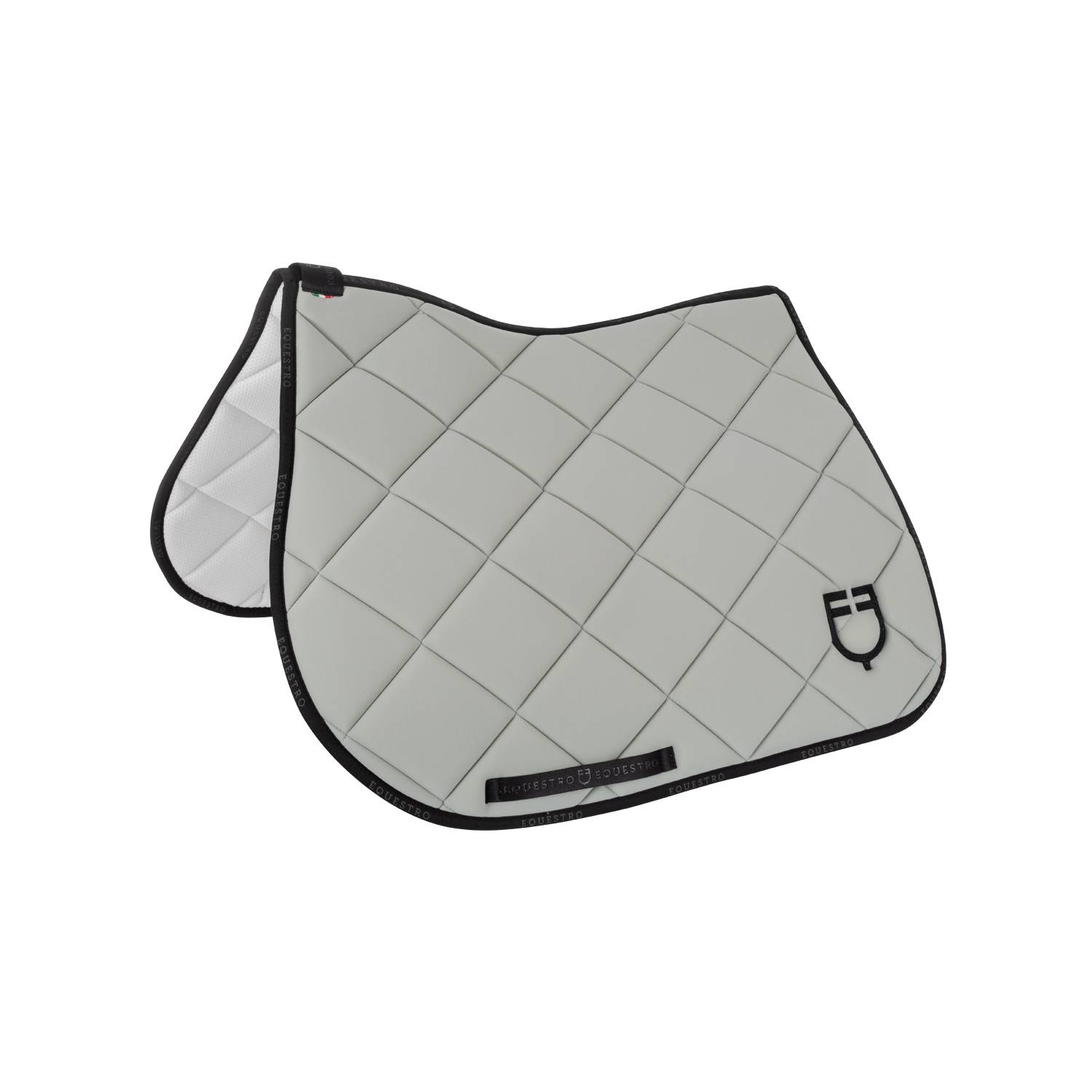Tapis de selle technique logo gris clair/noir- EQUESTRO