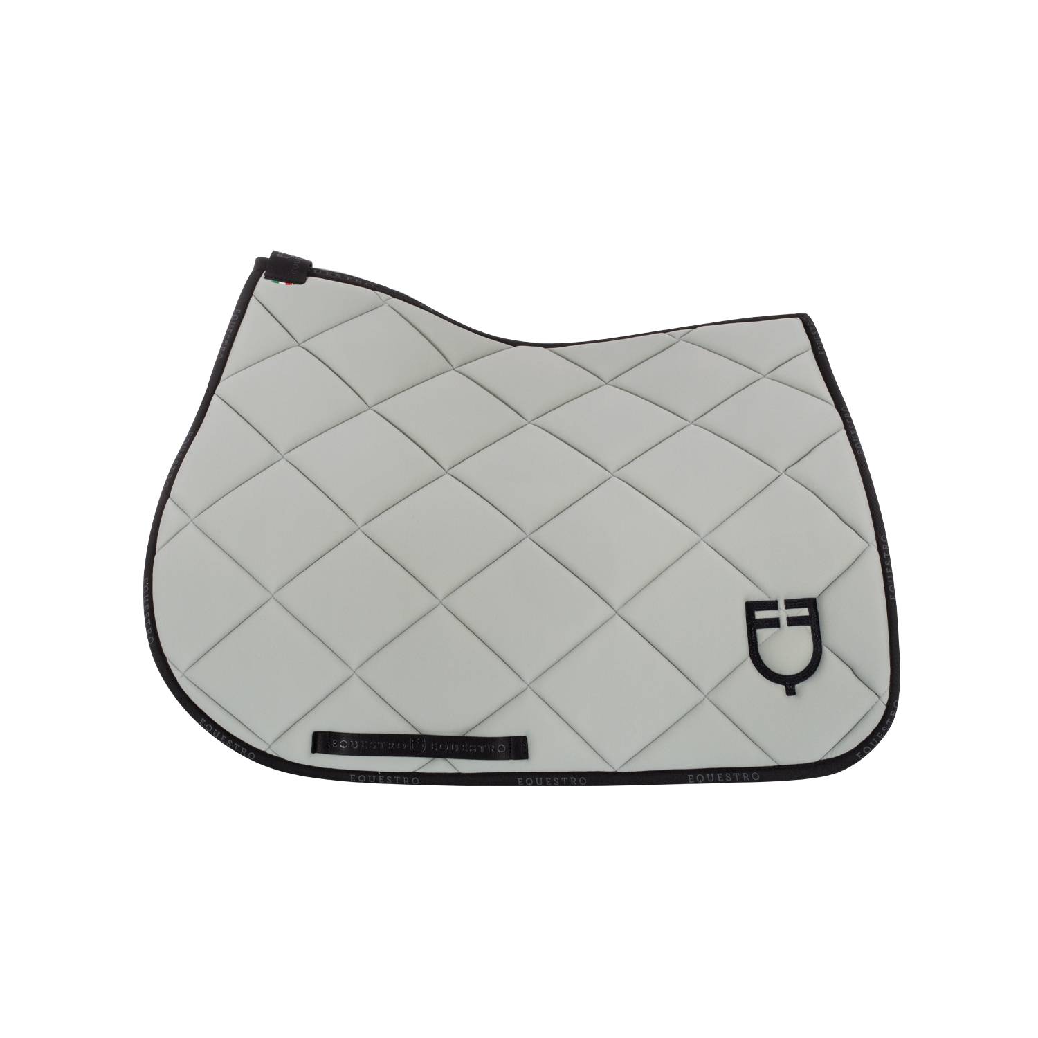 Tapis de selle technique logo gris clair/noir- EQUESTRO