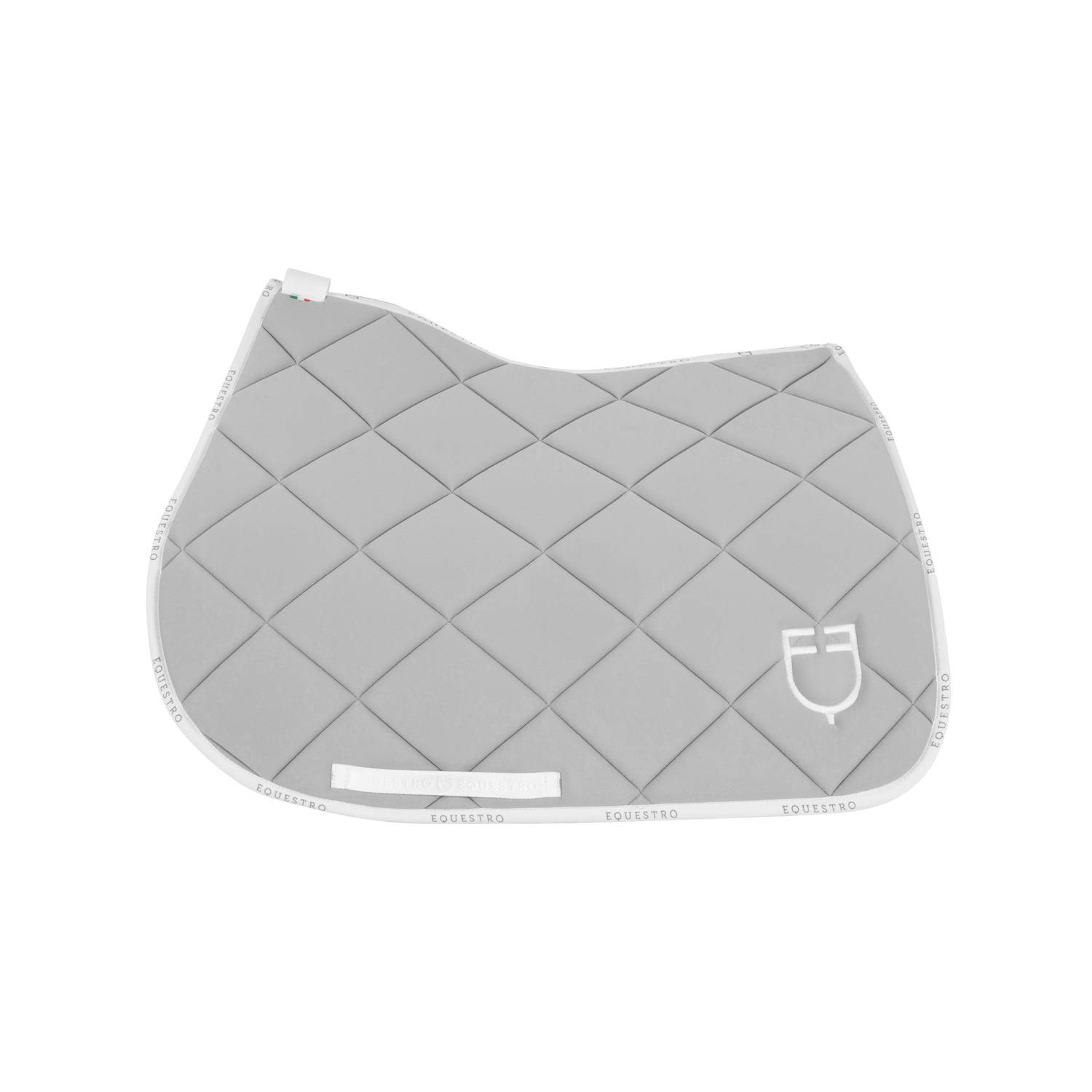 Tapis de selle technique logo gris clair/blanc- EQUESTRO