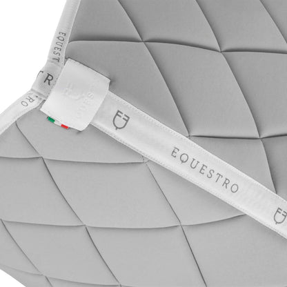 Tapis de selle technique logo gris clair/blanc- EQUESTRO