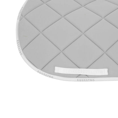 Tapis de selle technique logo gris clair/blanc- EQUESTRO