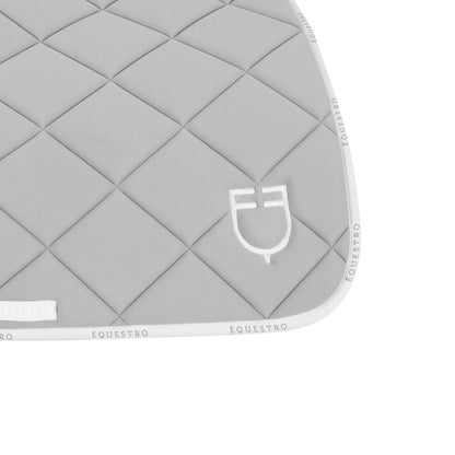 Tapis de selle technique logo gris clair/blanc- EQUESTRO