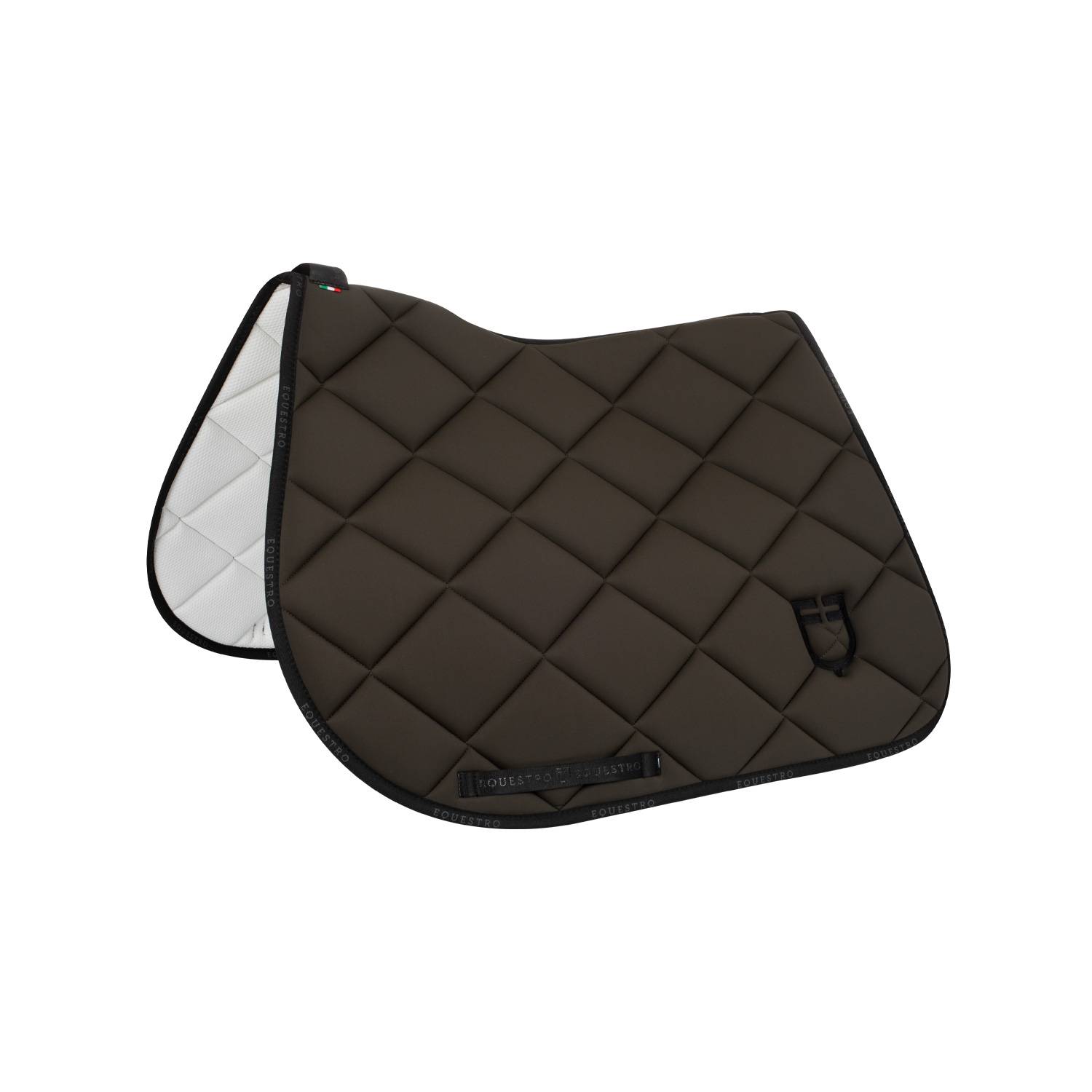 Tapis de selle technique logo kaki/noir- EQUESTRO