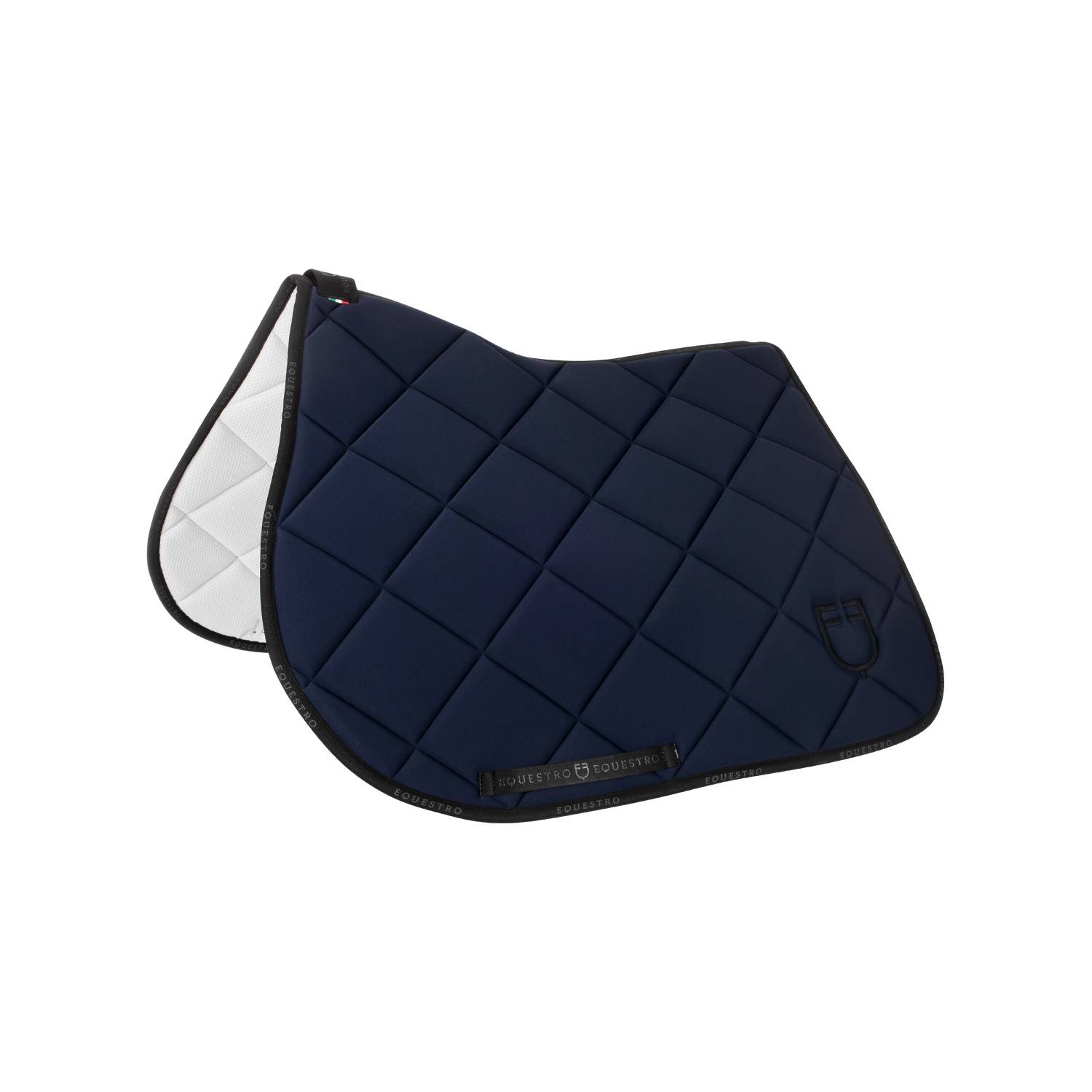 Tapis de selle technique logo bleu marine/noir - EQUESTRO