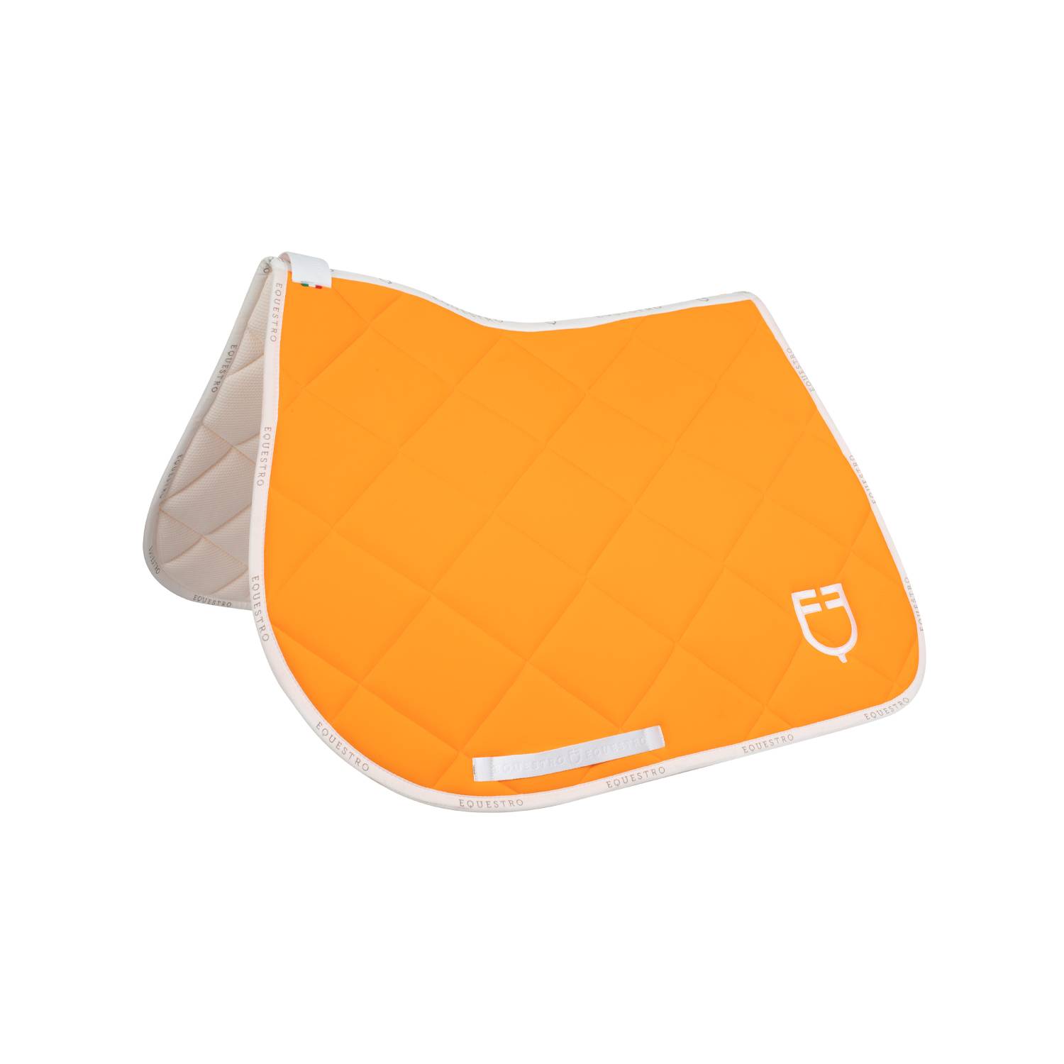 Technical saddle pad logo orange/white - EQUESTRO