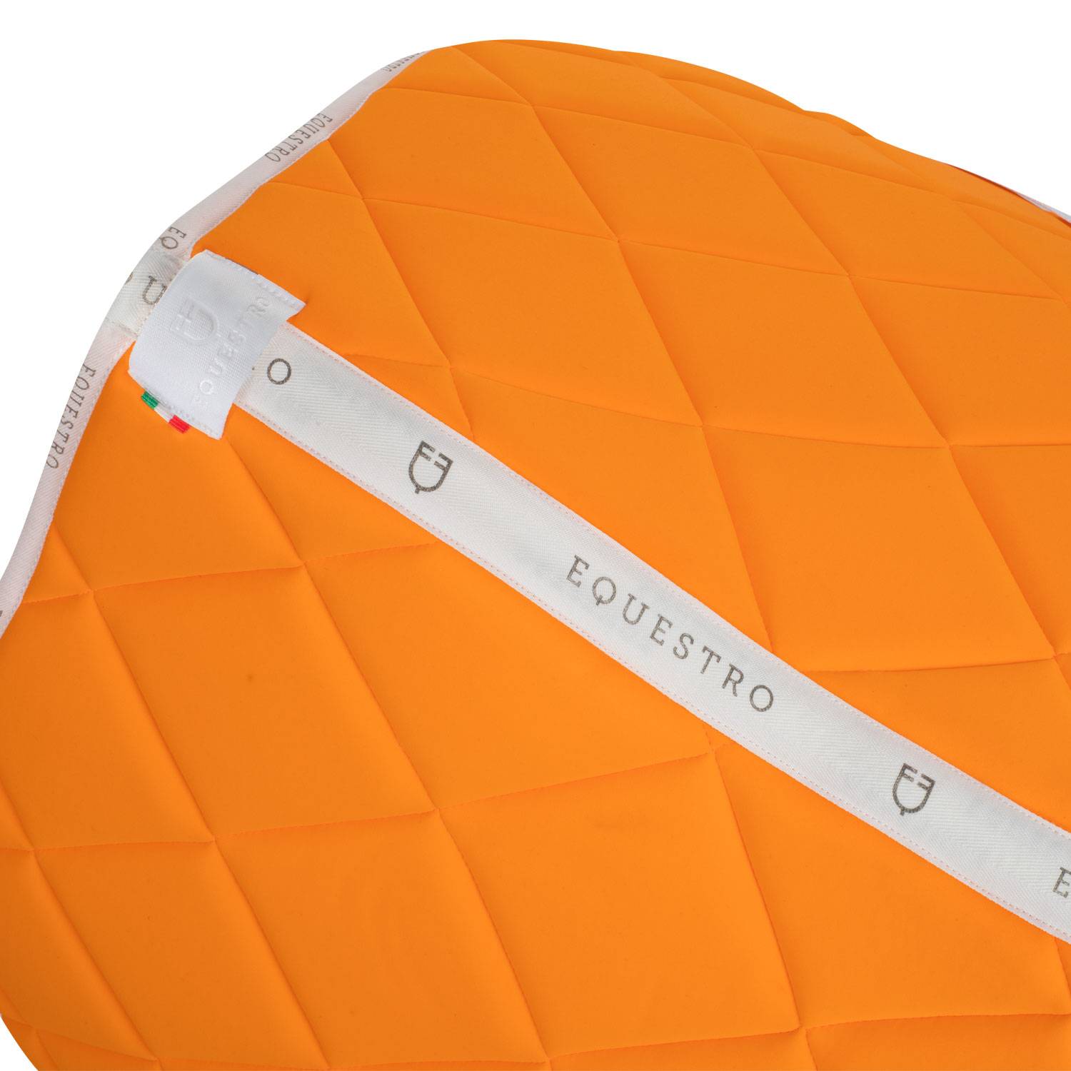 Tapis de selle technique logo orange/blanc - EQUESTRO