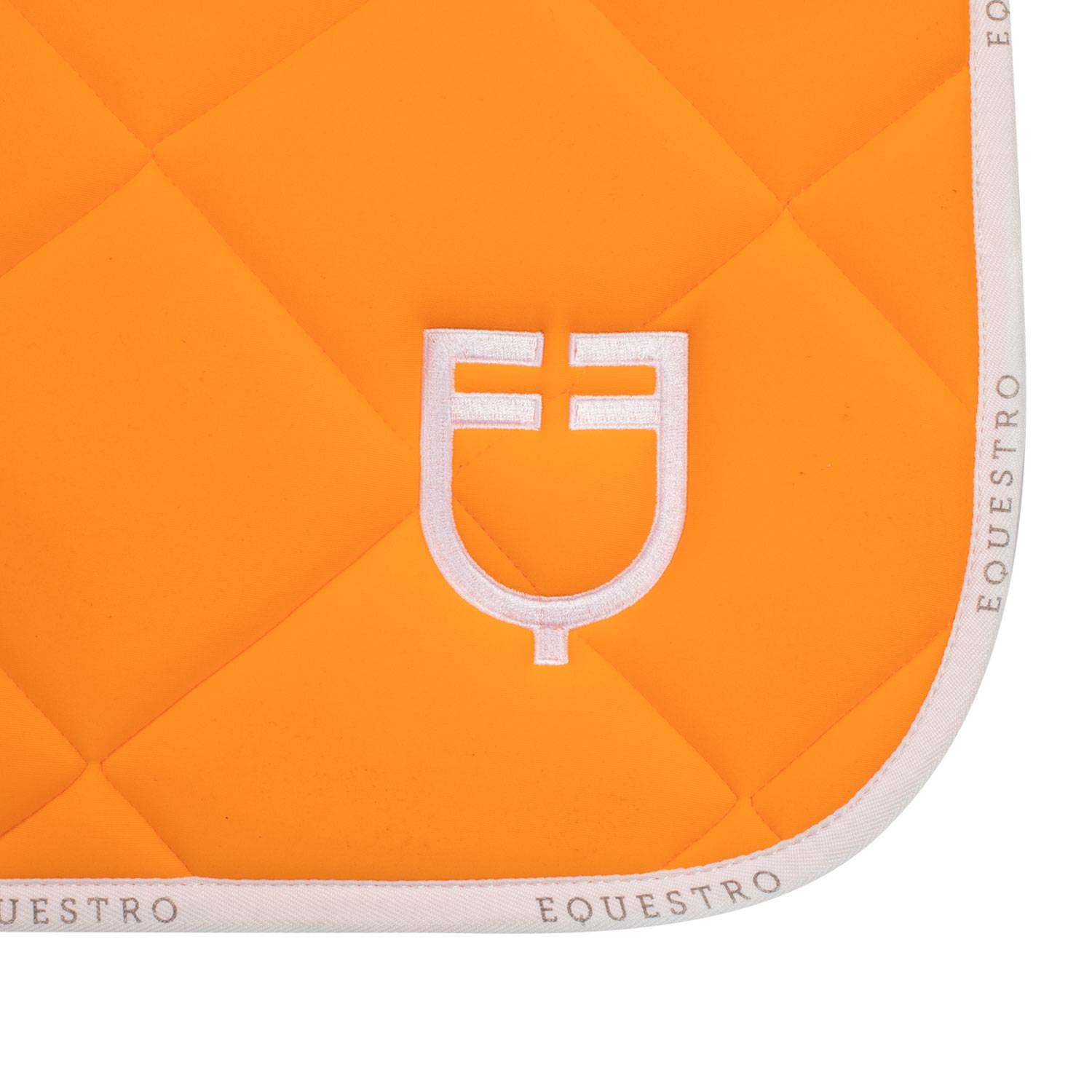 Technical saddle pad logo orange/white - EQUESTRO