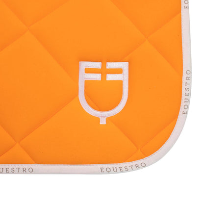 Technical saddle pad logo orange/white - EQUESTRO