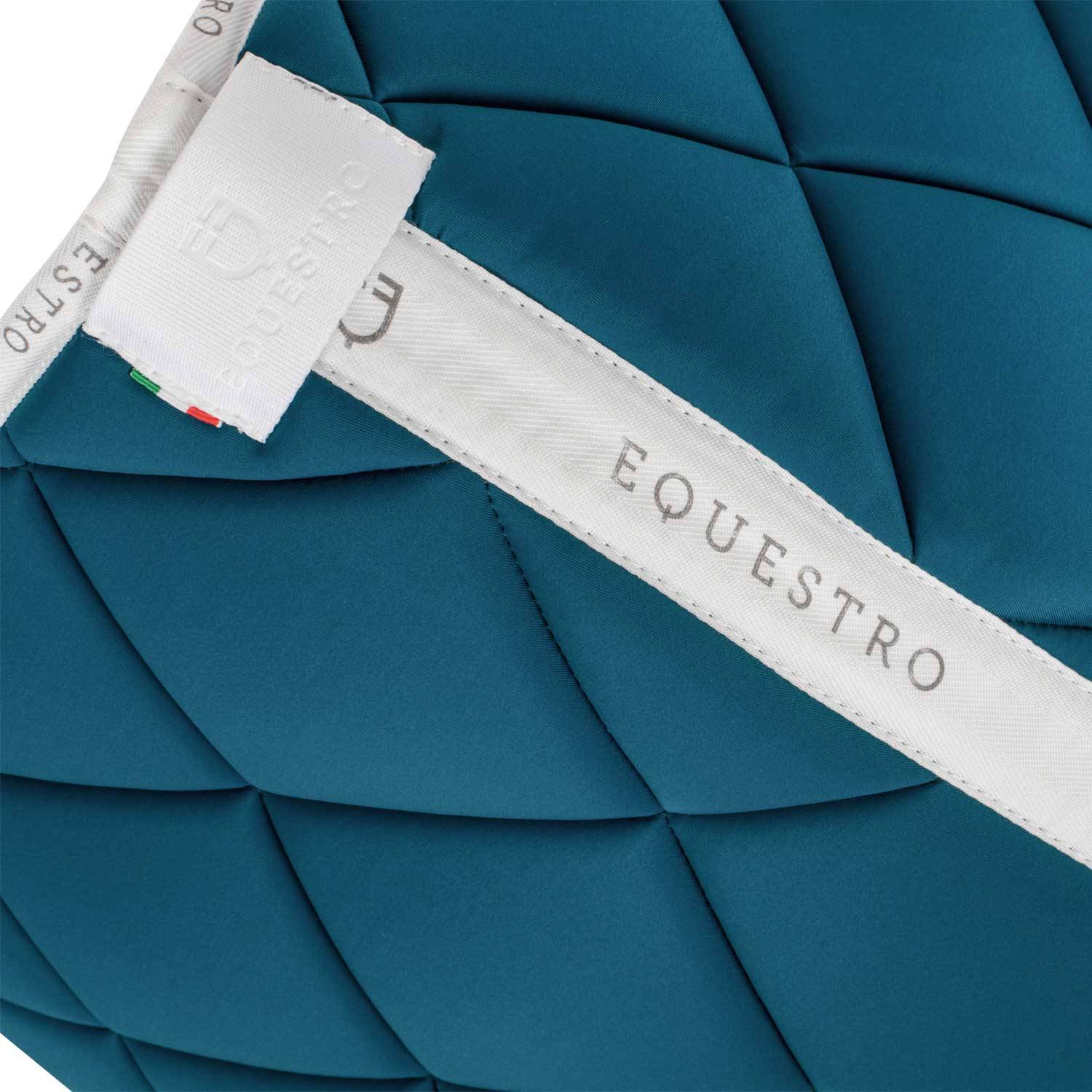 Tapis de selle technique logo bleu pétrole/blanc- EQUESTRO