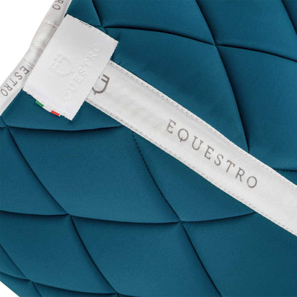 Tapis de selle technique logo bleu pétrole/blanc- EQUESTRO