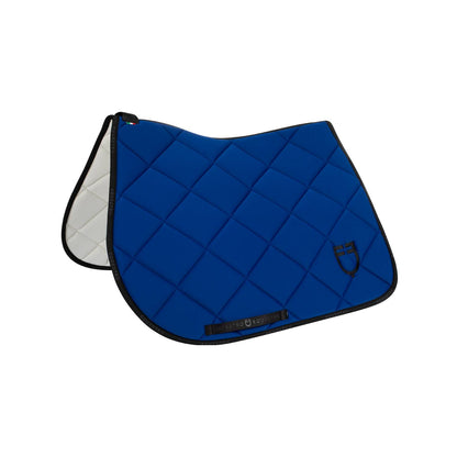 Tapis de selle technique logo bleu électrique/noir - EQUESTRO