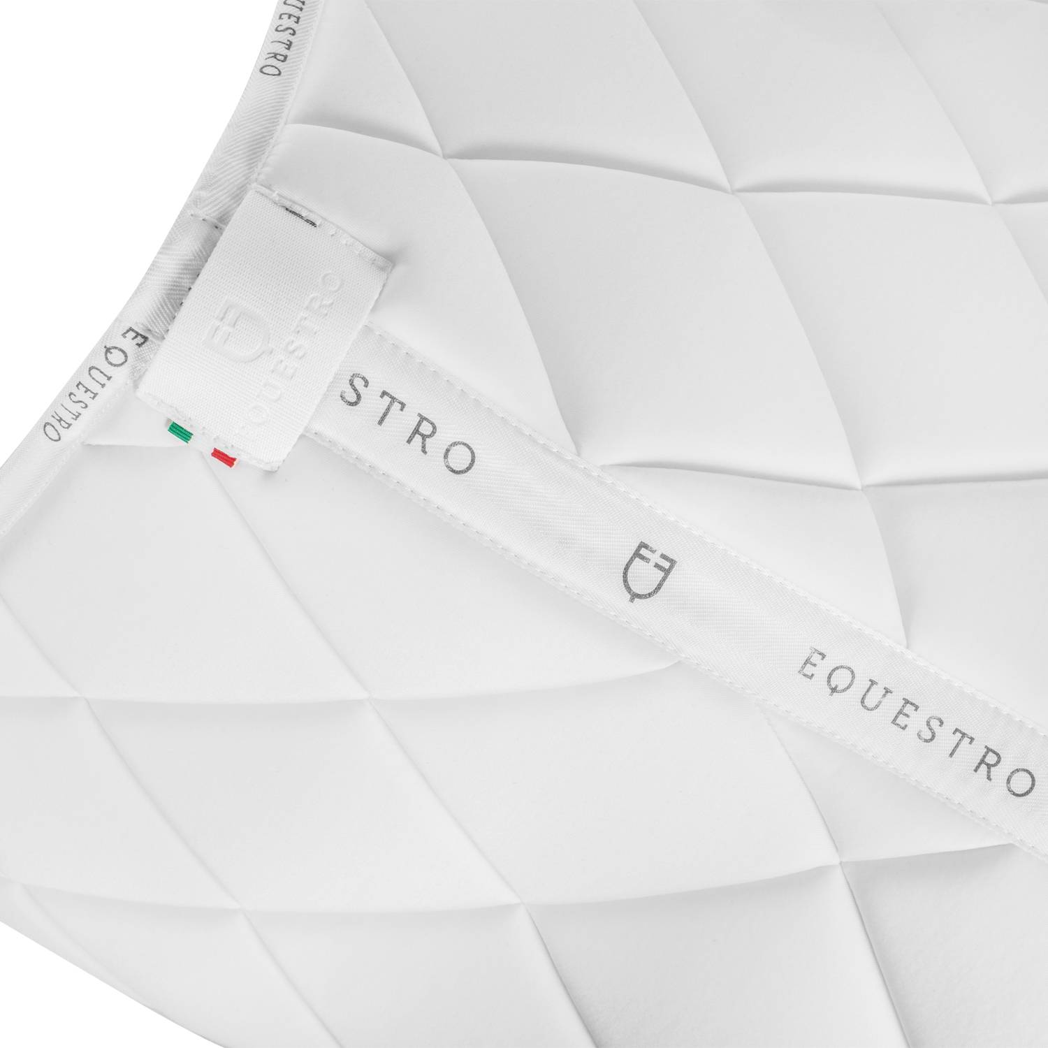 Tapis de selle technique logo blanc/blanc - EQUESTRO