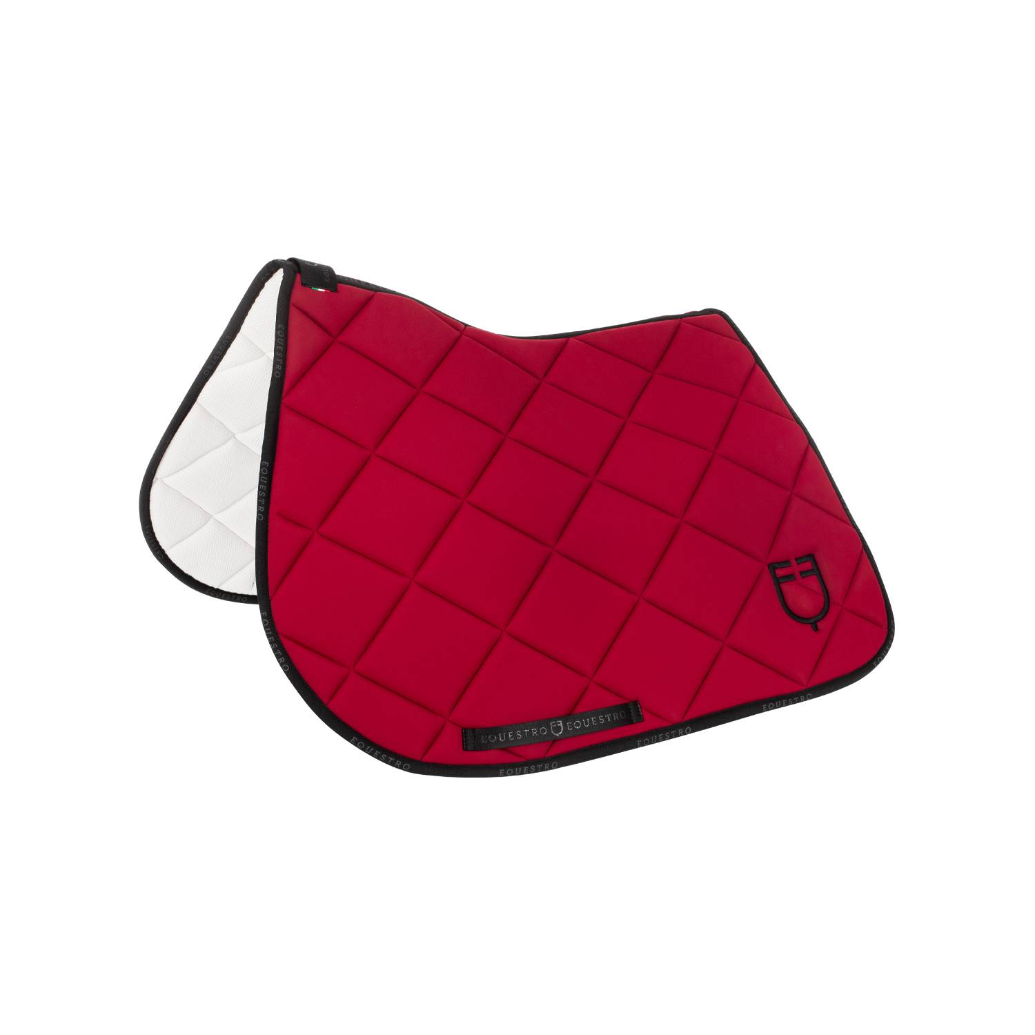 Technical saddle pad logo wine/black - EQUESTRO