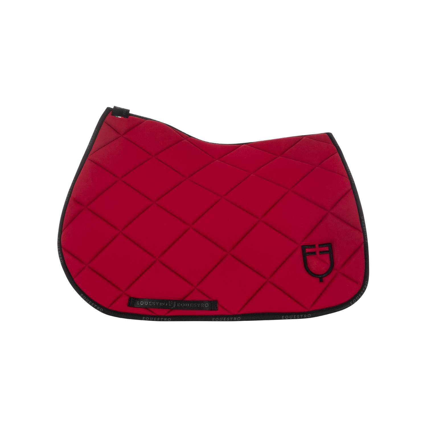 Technical saddle pad logo wine/black - EQUESTRO