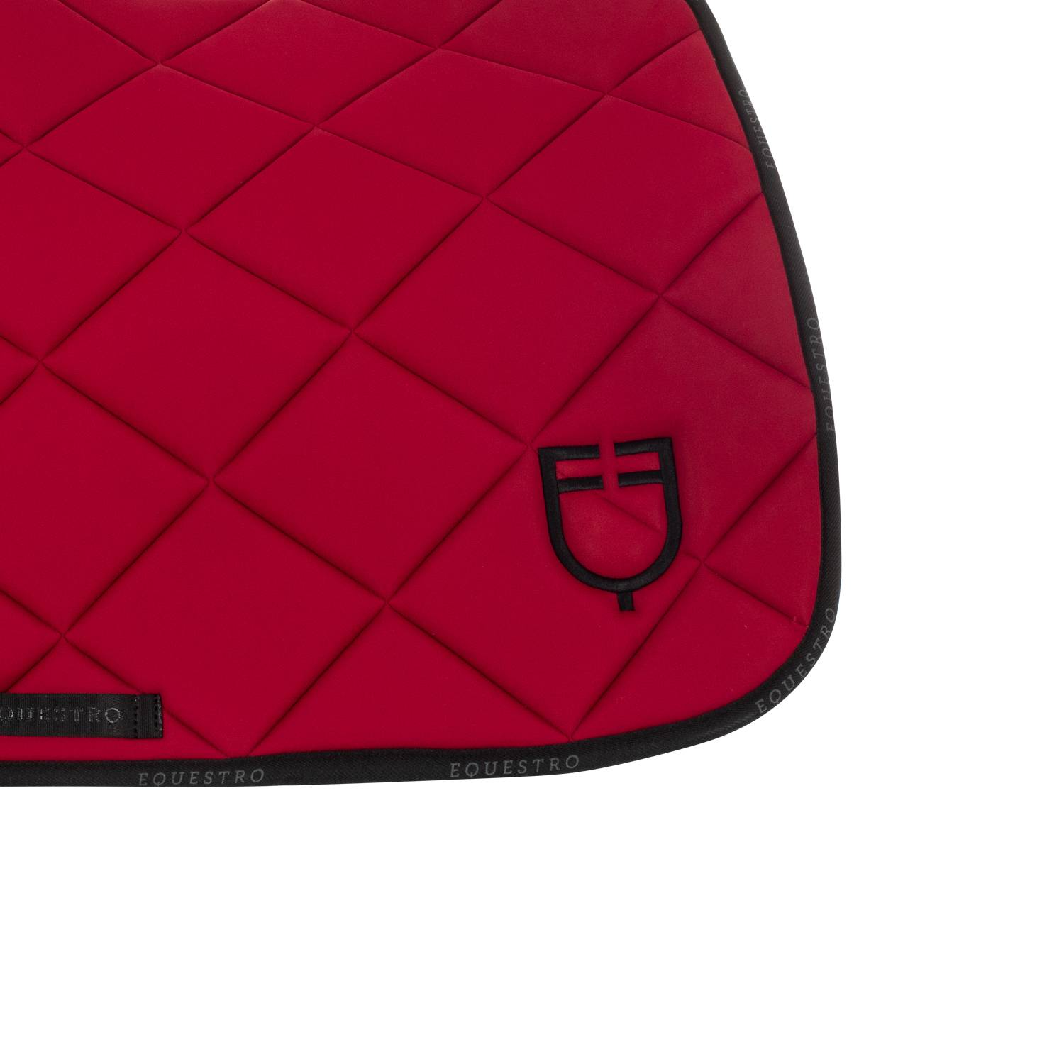 Technical saddle pad logo wine/black - EQUESTRO