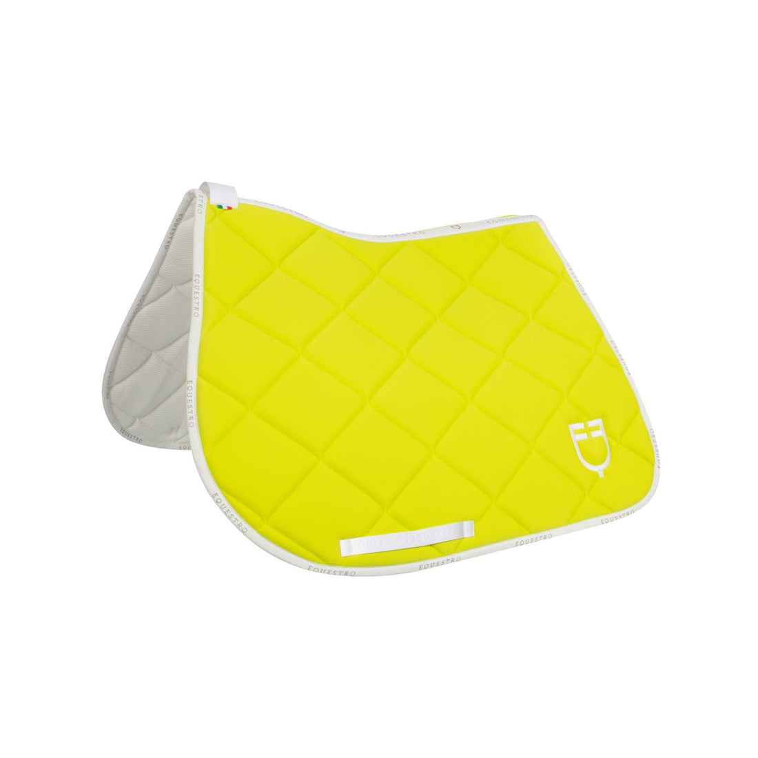 Tapis de selle technique logo jaune/blanc - EQUESTRO