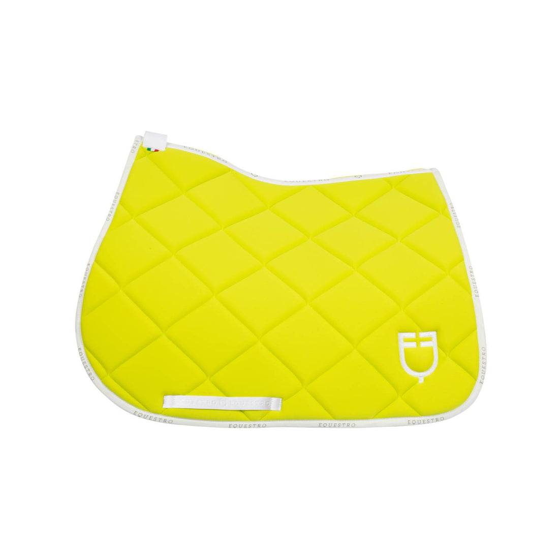 Tapis de selle technique logo jaune/blanc - EQUESTRO