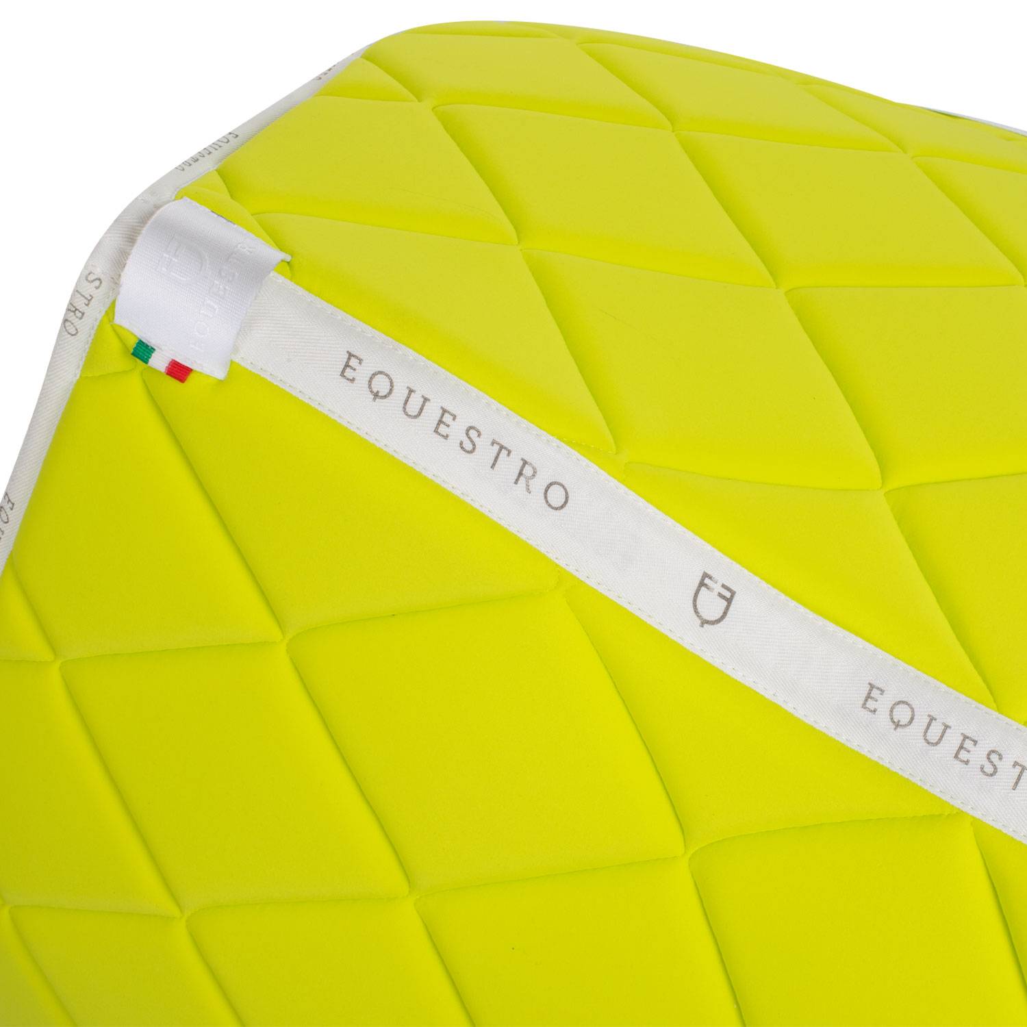 Technical saddle pad logo yellow/white - EQUESTRO