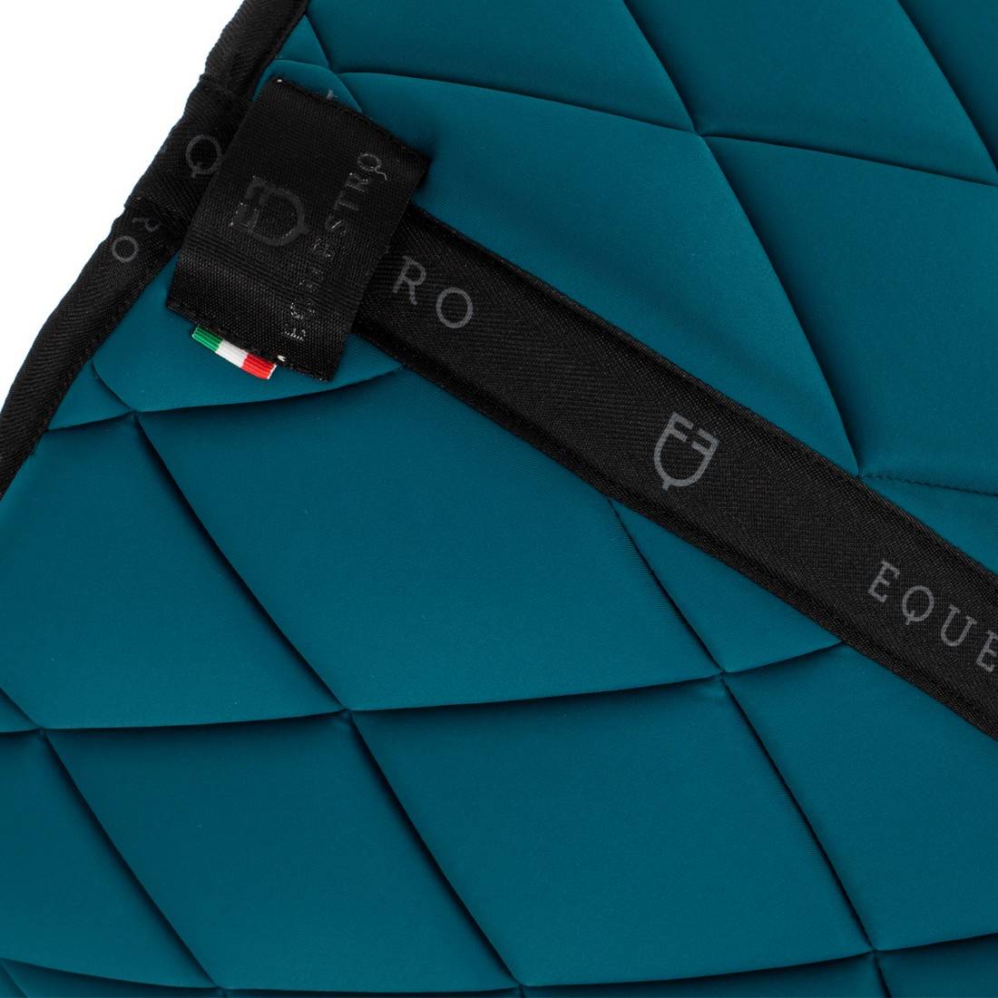 Tapis de selle technique logo bleu pétrole/noir- EQUESTRO