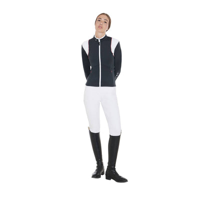 Veste technique avec inserts perforés marine/fuchsia - EQUESTRO