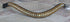 Frontal strass dorés et blancs à reflets