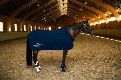 Couverture en laine Modern Tech Navy - Equestrian Stockholm